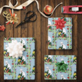 Weihnachtsbaum Funny White Cat Geschenkpapier Set