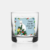 Weihnachtsbaum Funny White Cat Whiskyglas (Rückseite)
