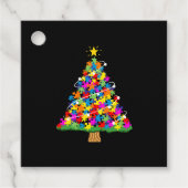 Weihnachtsbaum für Autismus Geschenkanhänger (Vorderseite)