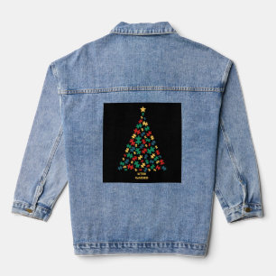 Weihnachtsbaum für Autismus Jeansjacke