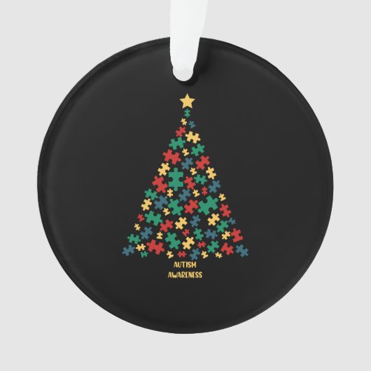Weihnachtsbaum für Autismus Ornament (Vorderseite)