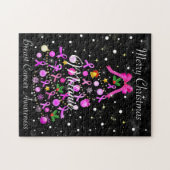 Weihnachtsbaum für Brustkrebs Puzzle (Horizontal)