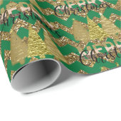 Weihnachtsbaum für den grünen und goldenen Glitzer Geschenkpapier (Rolleneckpunkt)