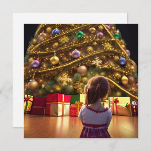 Weihnachtsbaum für den Urlaub Erinnern Sie sich an Mitteilungskarte (Vorne/Hinten)