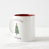 Weihnachtsbaum für den Violinlehrer Zweifarbige Tasse (Vorderseite Links)
