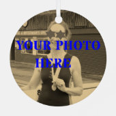 Weihnachtsbaum für Foto-Weihnachtslieder Ornament Aus Metall (Rückseite)