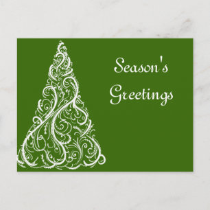 Weihnachtsbaum für grüne Frohe Festtage Postkarte