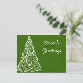 Weihnachtsbaum für grüne Frohe Festtage Postkarte (Stehend Vorderseite)