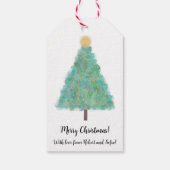 Weihnachtsbaum für grünen Glitzer Geschenkanhänger (Rückseite)