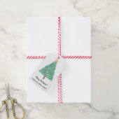 Weihnachtsbaum für grünen Glitzer Geschenkanhänger (Mit Garn)