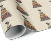 Weihnachtsbaum für Hühner Geschenkpapier (Rolleneckpunkt)