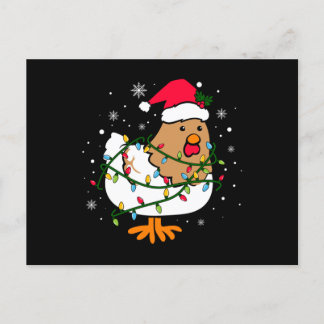 Weihnachtsbaum für Hühner, Hühnchen Weihnachten Postkarte