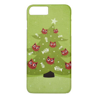 Weihnachtsbaum für Katzen mit Fischdekorationen Case-Mate iPhone Hülle