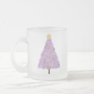Weihnachtsbaum für lila Glitzer Mattglastasse