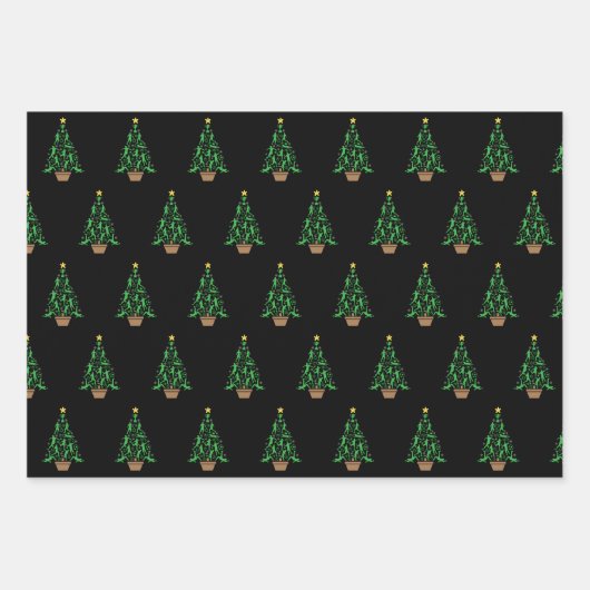 Weihnachtsbaum für Männer Geschenkpapier Set (Vorderseite)