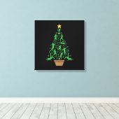 Weihnachtsbaum für Männer Leinwanddruck (Insitu (Holzboden))