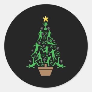 Weihnachtsbaum für Männer Runder Aufkleber