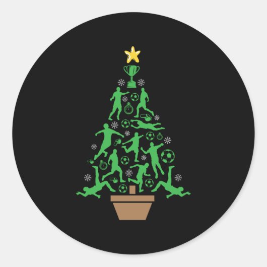 Weihnachtsbaum für Männer Runder Aufkleber (Vorderseite)