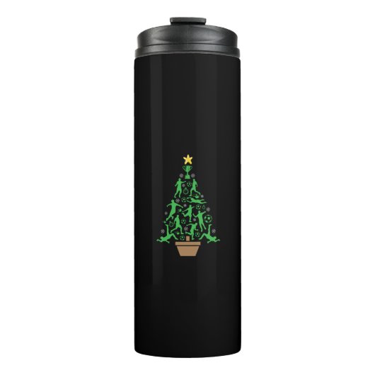 Weihnachtsbaum für Männer Thermosbecher (Vorderseite)