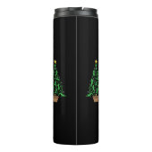 Weihnachtsbaum für Männer Thermosbecher (Rückseite)