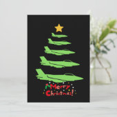 Weihnachtsbaum für Militärflugzeuge,Foto Feiertagskarte (Stehend Vorderseite)