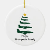 Weihnachtsbaum für Militärflugzeuge Keramik Ornament (Hinten)