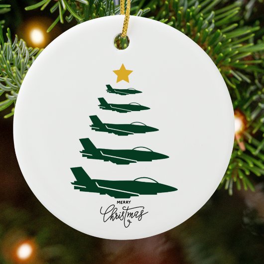 Weihnachtsbaum für Militärflugzeuge Keramik Ornament
