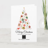 Weihnachtsbaum für moderne Unternehmen Karte (Vorderseite)