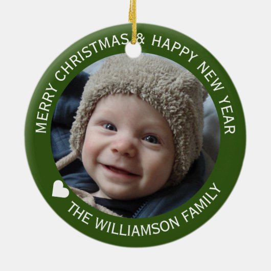 Weihnachtsbaum für Pferde Keramik Ornament (Hinten)