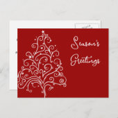 Weihnachtsbaum für Red Business Frohe Festtage Postkarte (Vorne/Hinten)