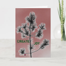 Weihnachtsbaum für Rote Ornamente Feiertagskarte