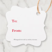 Weihnachtsbaum für Schlagwörter Liebesmarken Geschenkanhänger (Rückseite)