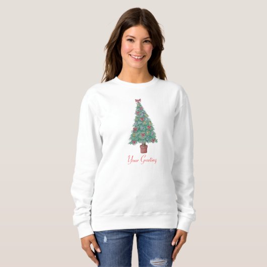 Weihnachtsbaum für Weihnachten Sweatshirt (Vorne ganz)