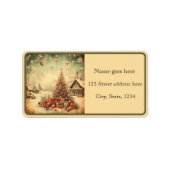 Weihnachtsbaum für Weihnachtsfeiertage - individue Adressaufkleber (Vorne)