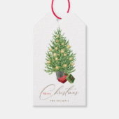 Weihnachtsbaum & Garland Feiertag Geschenkanhänger (Vorderseite)