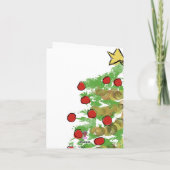 Weihnachtsbaum Garland Grußkarte Dankeskarte (Rückseite)