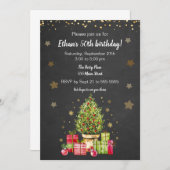 Weihnachtsbaum Geburtstagsfeier Einladung (Vorne/Hinten)