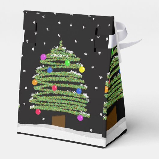 Weihnachtsbaum-Gefälligkeitsbox Geschenkschachtel (Rückseite)