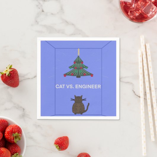 Weihnachtsbaum gegen Katze Serviette (Beispiel)