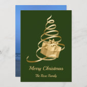 Weihnachtsbaum Gegenwart flache Urlaubskarte Feiertagskarte (Vorne/Hinten)