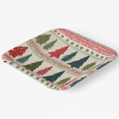 Weihnachtsbaum Gemustert Pappteller (Gewinkelt)