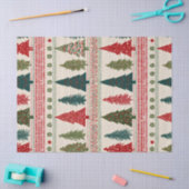 Weihnachtsbaum Gemustert Seidenpapier (Basteln)