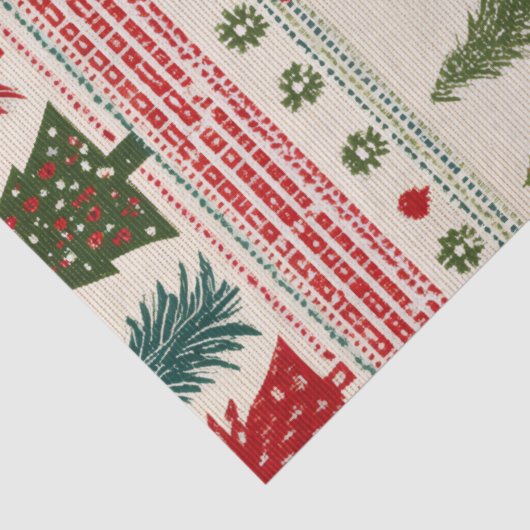 Weihnachtsbaum Gemustert Seidenpapier (Detail)