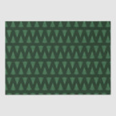 Weihnachtsbaum Geometric Dark Green Seidenpapier (Vorderseite)