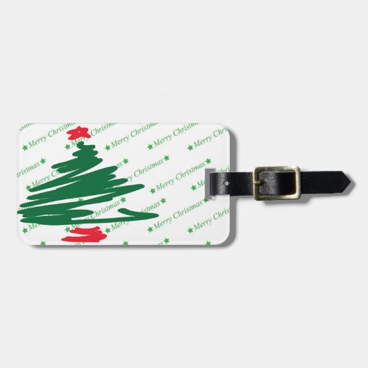 Weihnachtsbaum Gepäckanhänger (Vorderseite horizontal)