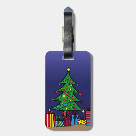 Weihnachtsbaum Gepäckanhänger (Rückseite vertikal)