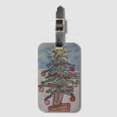 Weihnachtsbaum Gepäckanhänger (Vorderseite Vertikal)