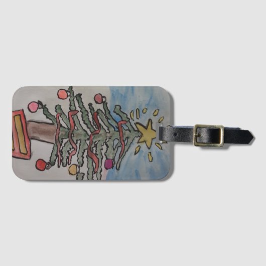 Weihnachtsbaum Gepäckanhänger (Vorderseite (Horizontal))