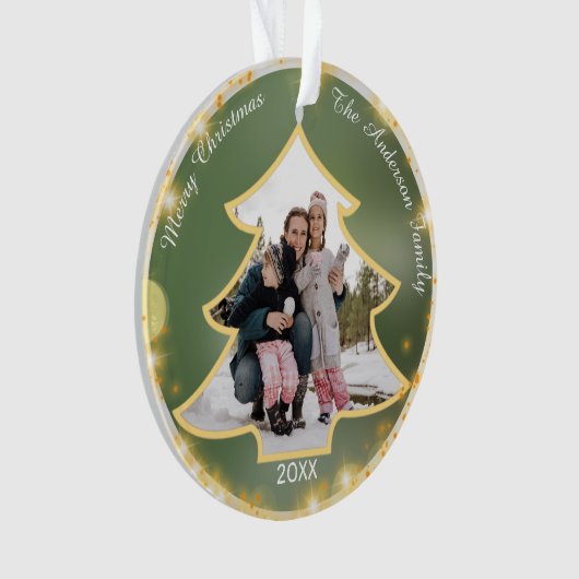 Weihnachtsbaum Gerahmtes Foto 2-seitig Ornament (Vorderseite)