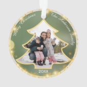 Weihnachtsbaum Gerahmtes Foto 2-seitig Ornament (Rückseite)